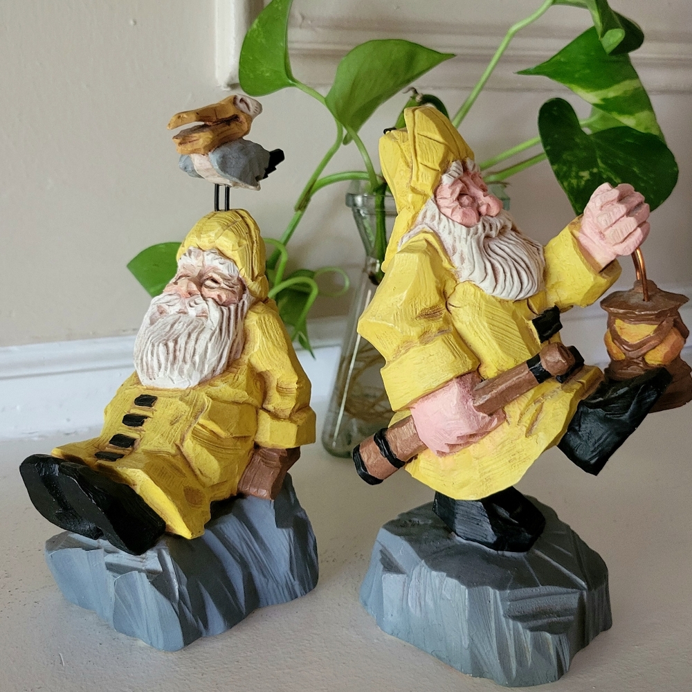 2 Vintage David Frykman "Lighthouse Keeper” Figurines 1995 Vintage